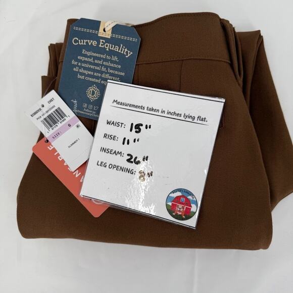Democracy Ab-Solution Sky rise Pants Women 6 Brown Stretch Dress Trouser NWT $88 - Picture 7 of 7